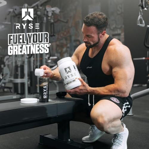 RYSE Up Supplements Loaded Protein Powder | 25g Whey Protein Isolate & Concentrate | with Prebiotic Fiber & MCTs | Low Carbs & Low Sugar | 27 Servings (Peanut Butter Cup)