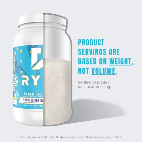 RYSE Up Supplements Loaded Protein Powder | 25g Whey Protein Isolate & Concentrate | with Prebiotic Fiber & MCTs | Low Carbs & Low Sugar | 27 Servings (Peanut Butter Cup)