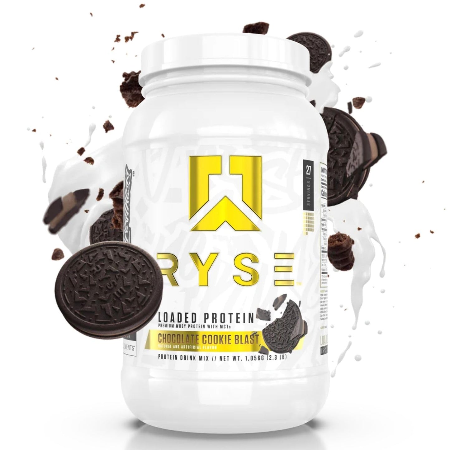 RYSE Up Supplements Loaded Protein Powder | 25g Whey Protein Isolate & Concentrate | with Prebiotic Fiber & MCTs | Low Carbs & Low Sugar | 27 Servings (Peanut Butter Cup)
