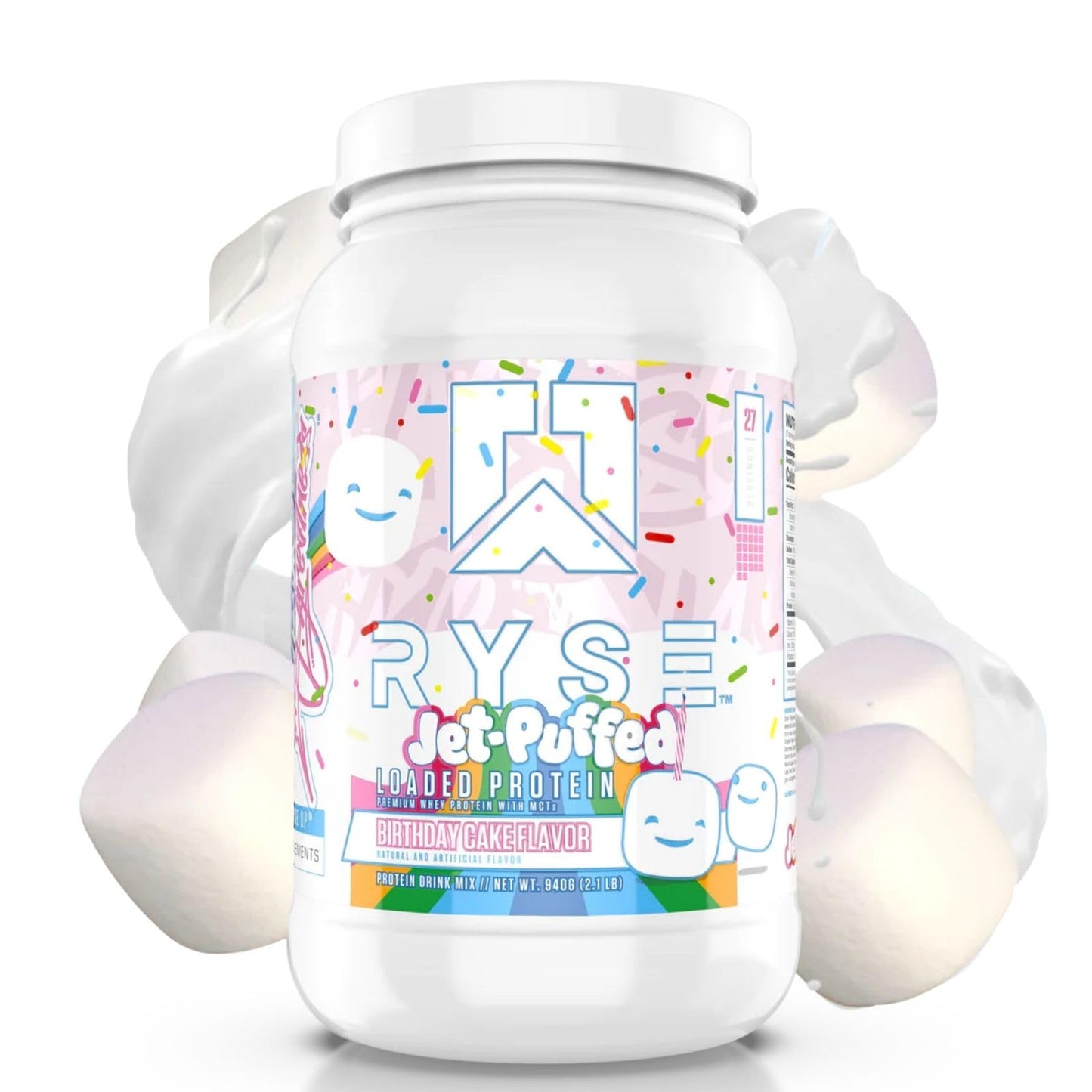 RYSE Up Supplements Loaded Protein Powder | 25g Whey Protein Isolate & Concentrate | with Prebiotic Fiber & MCTs | Low Carbs & Low Sugar | 27 Servings (Peanut Butter Cup)