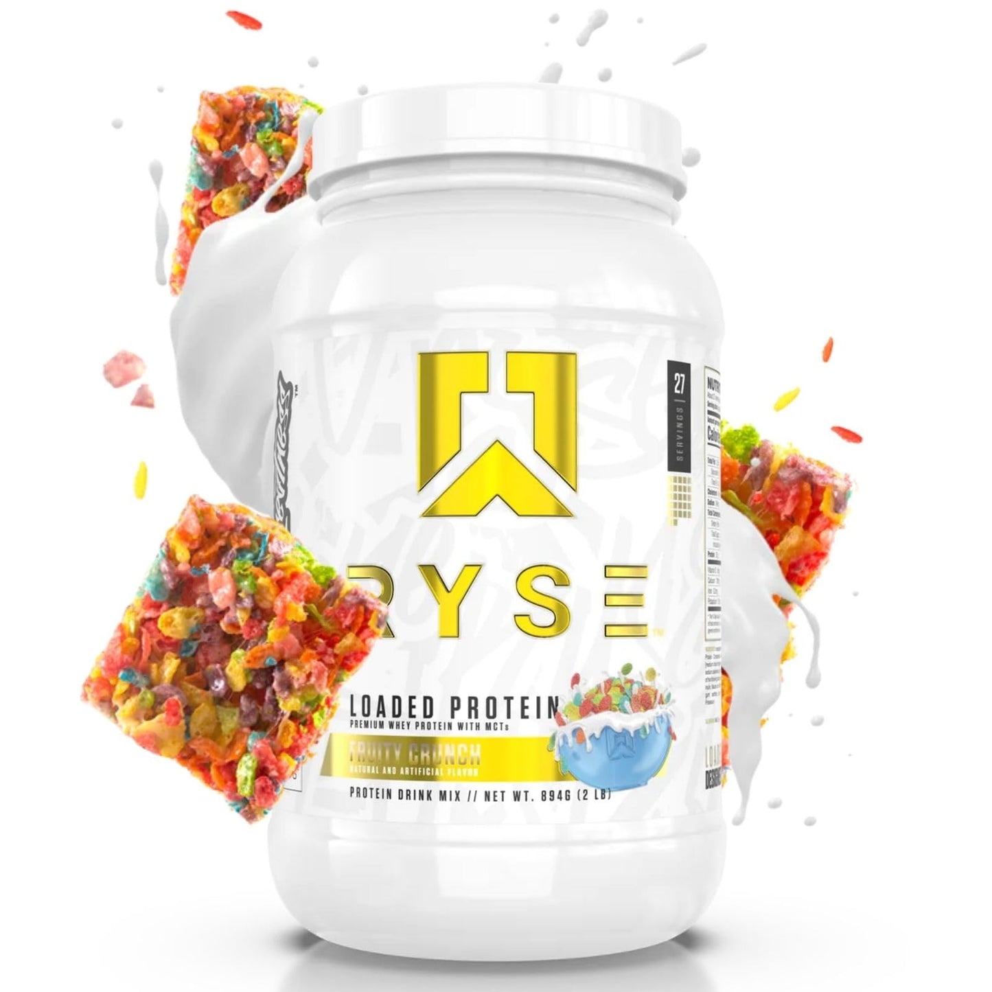 RYSE Up Supplements Loaded Protein Powder | 25g Whey Protein Isolate & Concentrate | with Prebiotic Fiber & MCTs | Low Carbs & Low Sugar | 27 Servings (Peanut Butter Cup)