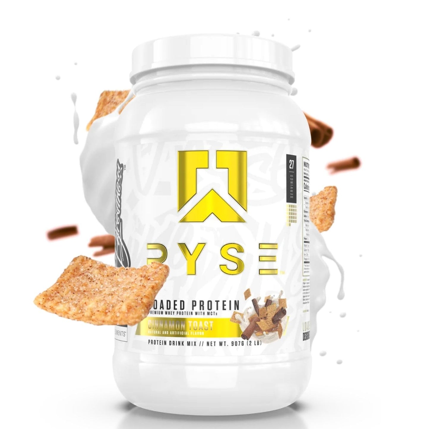 RYSE Up Supplements Loaded Protein Powder | 25g Whey Protein Isolate & Concentrate | with Prebiotic Fiber & MCTs | Low Carbs & Low Sugar | 27 Servings (Peanut Butter Cup)