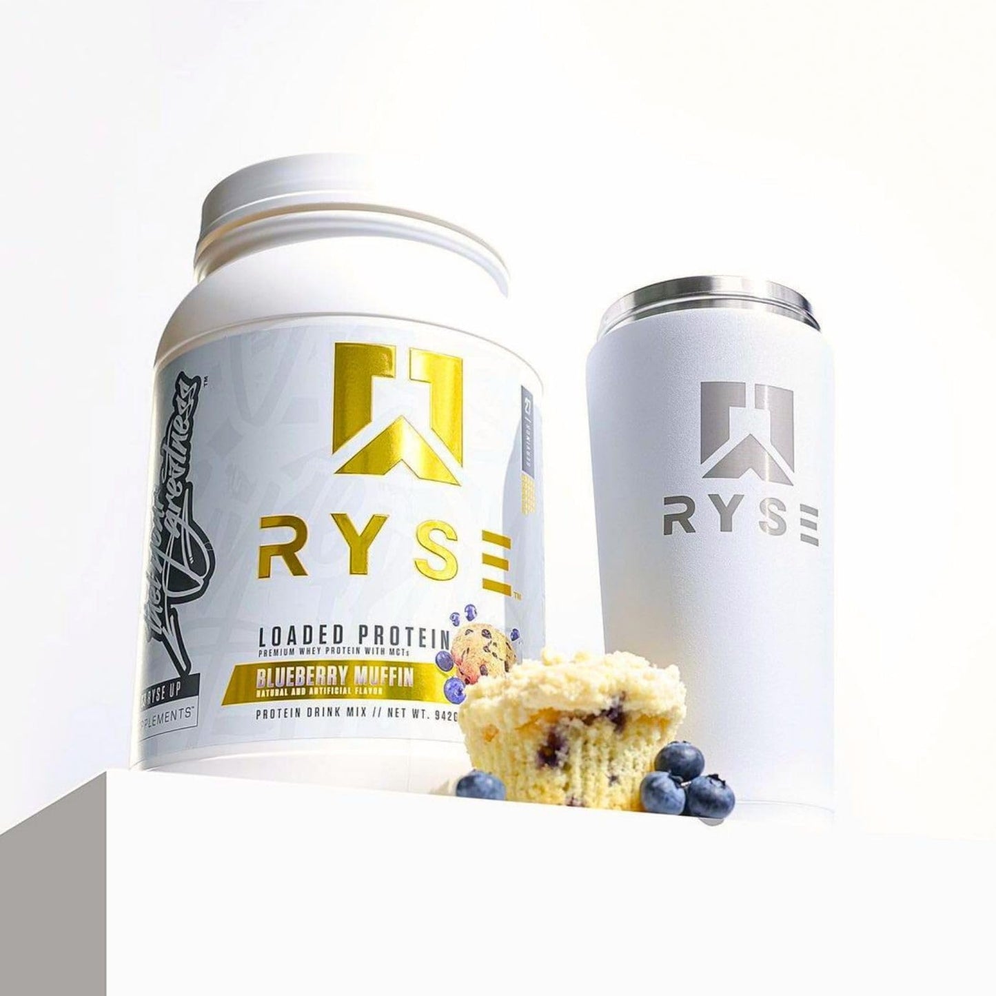 RYSE Up Supplements Loaded Protein Powder | 25g Whey Protein Isolate & Concentrate | with Prebiotic Fiber & MCTs | Low Carbs & Low Sugar | 27 Servings (Peanut Butter Cup)