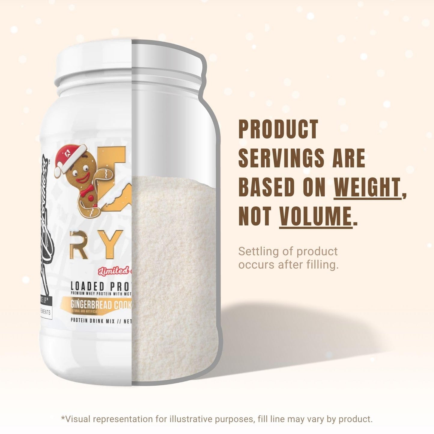 RYSE Up Supplements Loaded Protein Powder | 25g Whey Protein Isolate & Concentrate | with Prebiotic Fiber & MCTs | Low Carbs & Low Sugar | 27 Servings (Peanut Butter Cup)