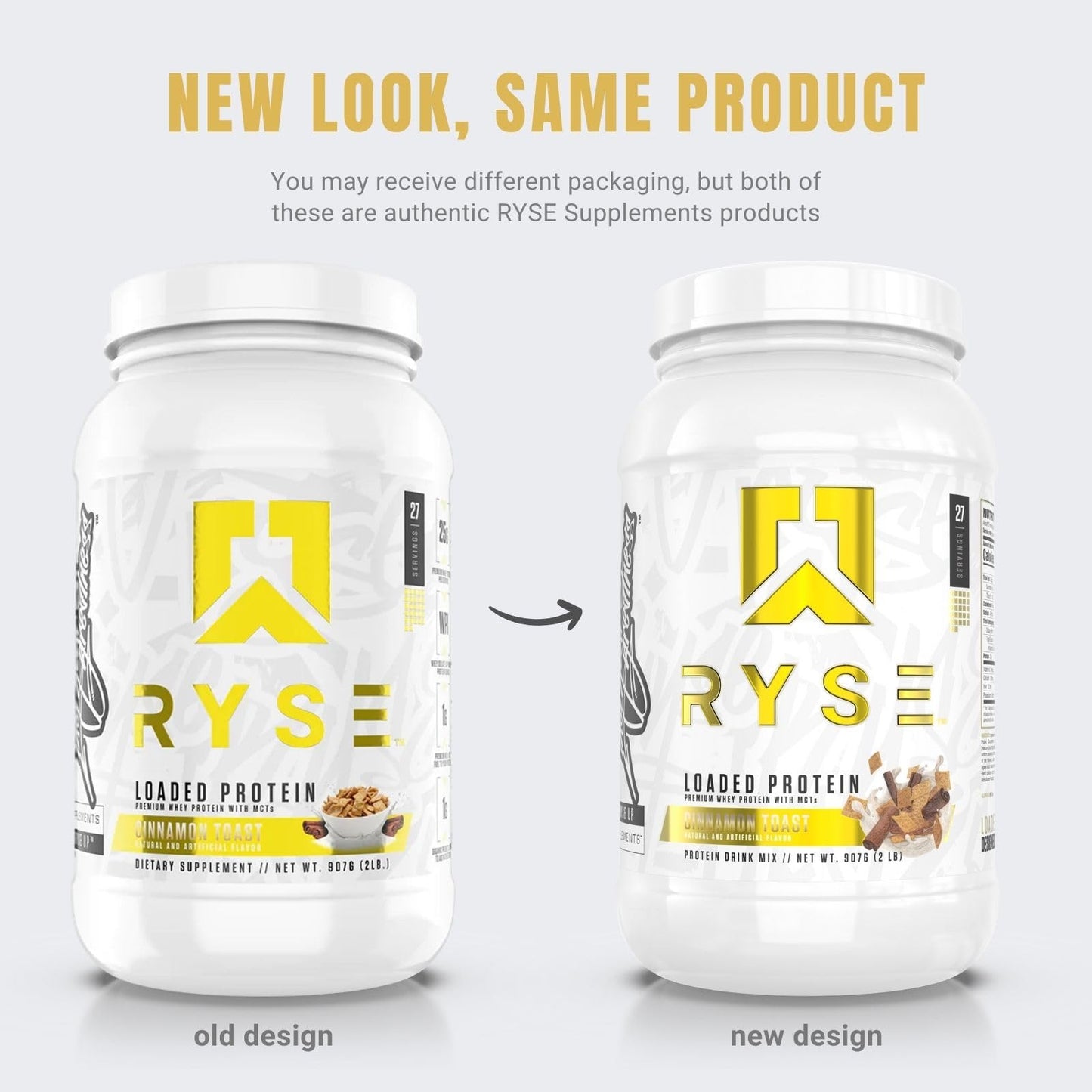 RYSE Up Supplements Loaded Protein Powder | 25g Whey Protein Isolate & Concentrate | with Prebiotic Fiber & MCTs | Low Carbs & Low Sugar | 27 Servings (Peanut Butter Cup)