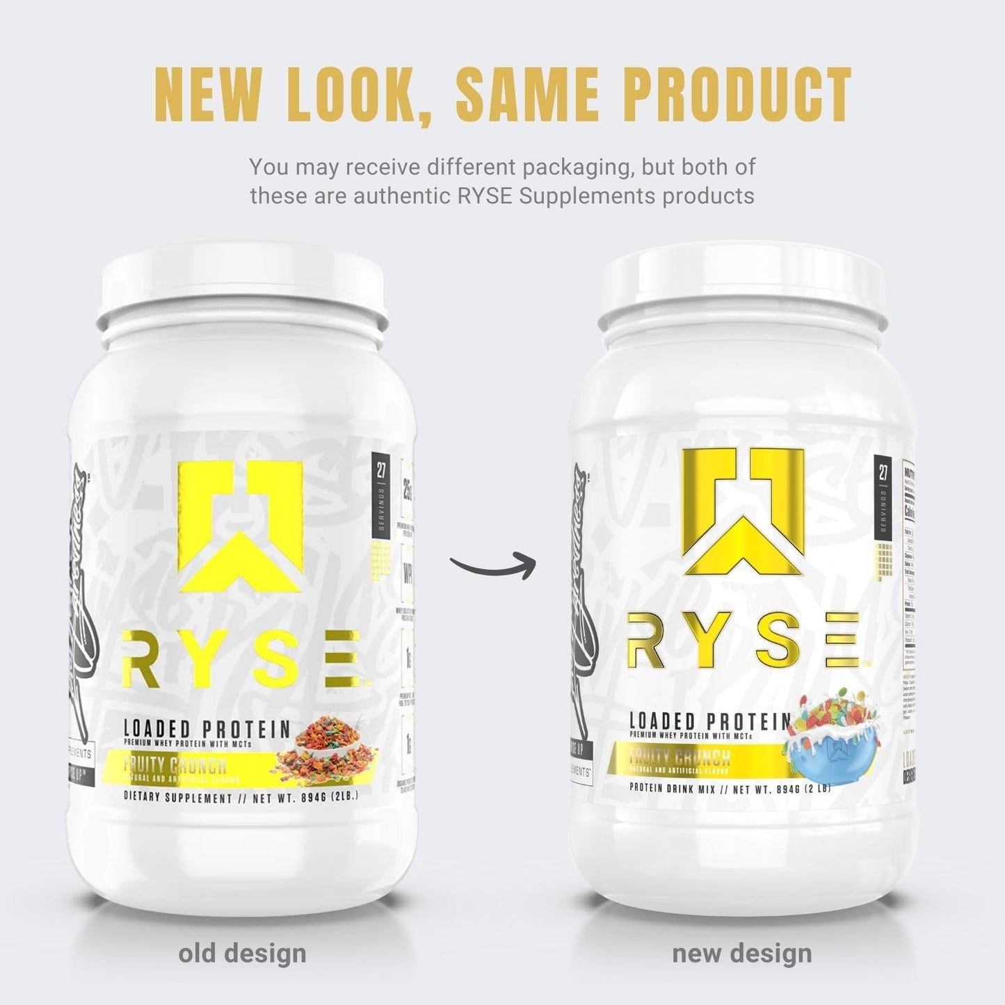 RYSE Up Supplements Loaded Protein Powder | 25g Whey Protein Isolate & Concentrate | with Prebiotic Fiber & MCTs | Low Carbs & Low Sugar | 27 Servings (Peanut Butter Cup)