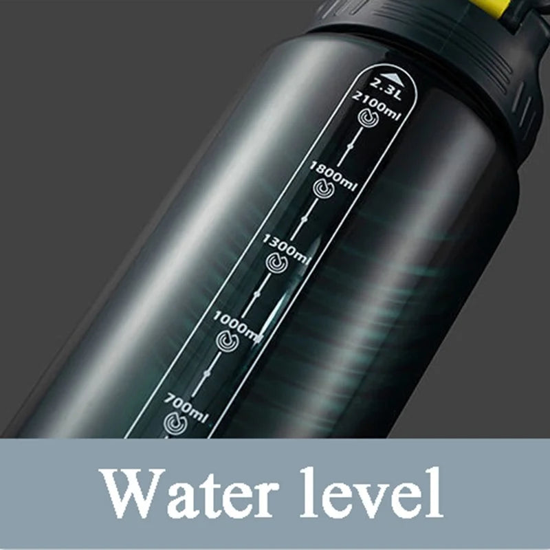 Sturdy Sports Water Bottle with Straw BPA FREE Waterbottle 2L 3L Larger Water Bottl Fitness Portable Drink Bottles Travel Kettle