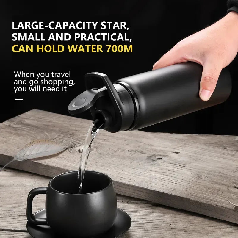 Portable Stainless Steel Water Bottle Bicycle Riding Drinking
