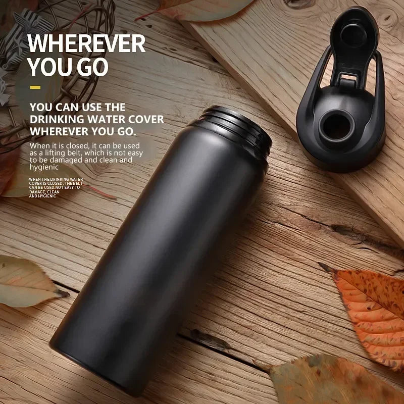 Portable Stainless Steel Water Bottle Bicycle Riding Drinking